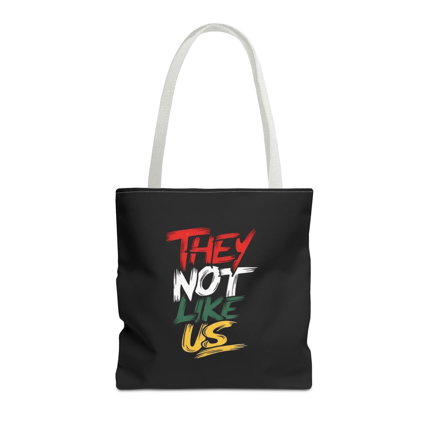Vibrant Statement Tote Bag with 'They Not Like Us' Design, Eco-Friendly Shopping, Beach, Everyday Use, Gift for Friends