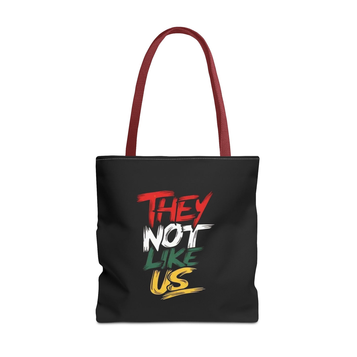 Vibrant Statement Tote Bag with 'They Not Like Us' Design, Eco-Friendly Shopping, Beach, Everyday Use, Gift for Friends