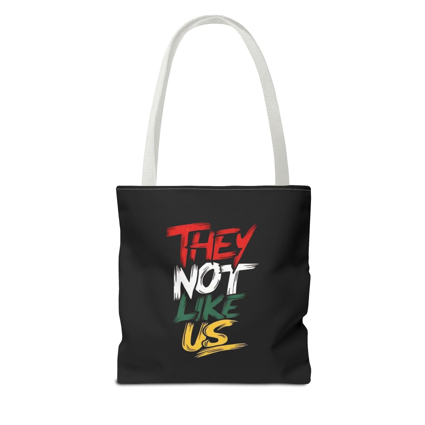 Vibrant Statement Tote Bag with 'They Not Like Us' Design, Eco-Friendly Shopping, Beach, Everyday Use, Gift for Friends