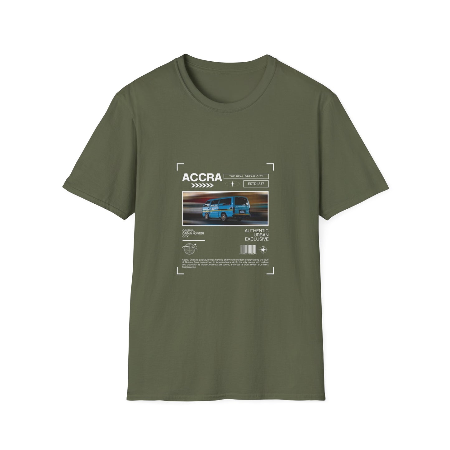 Cool Graphic T-Shirt with ACCRA Design, Vintage Style Tee, Unisex Casual Wear, Perfect Gift for Travelers, Birthday Gift, Unique Souvenir