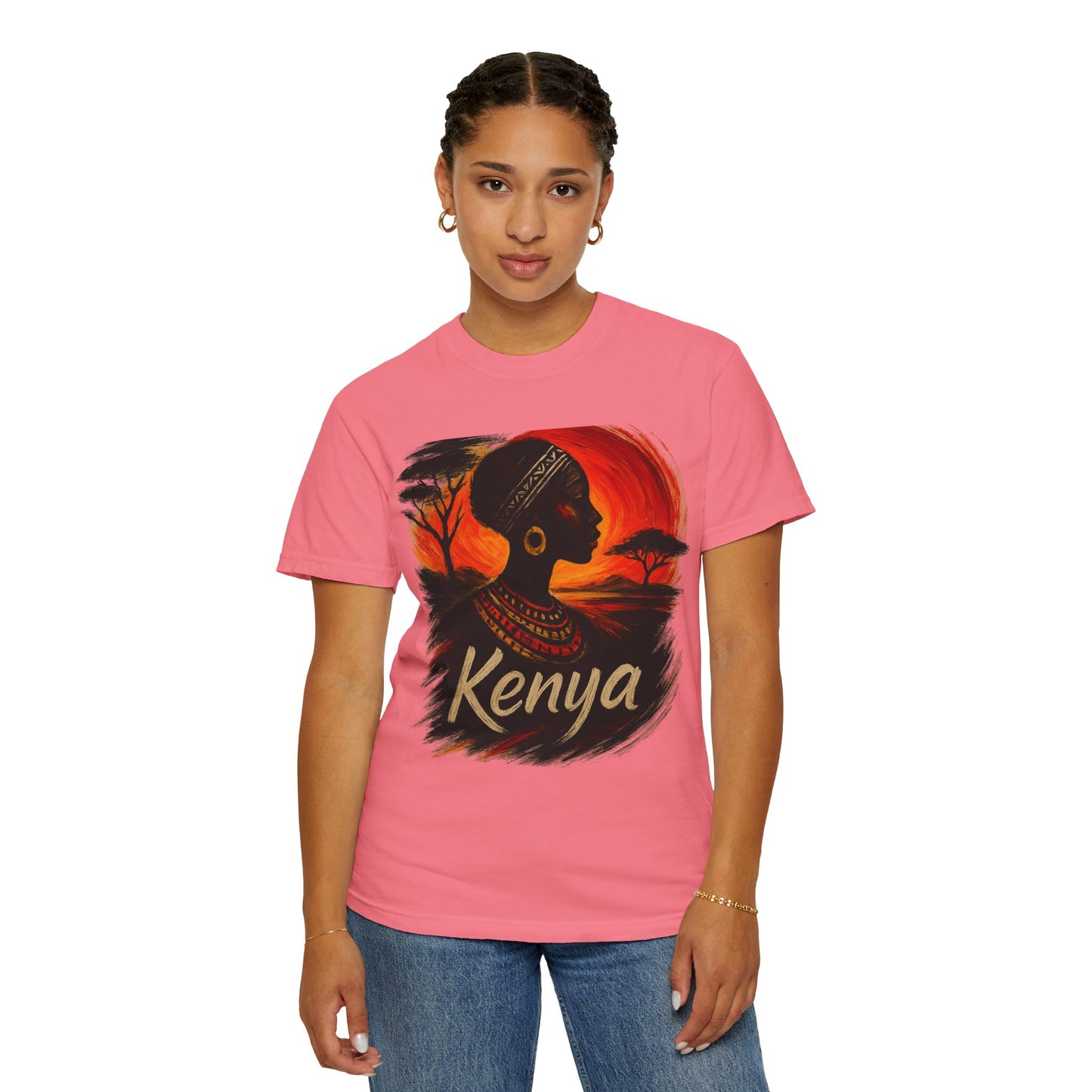 Kenya Heritage Art T-Shirt – Unisex Garment-Dyed Comfort Tee