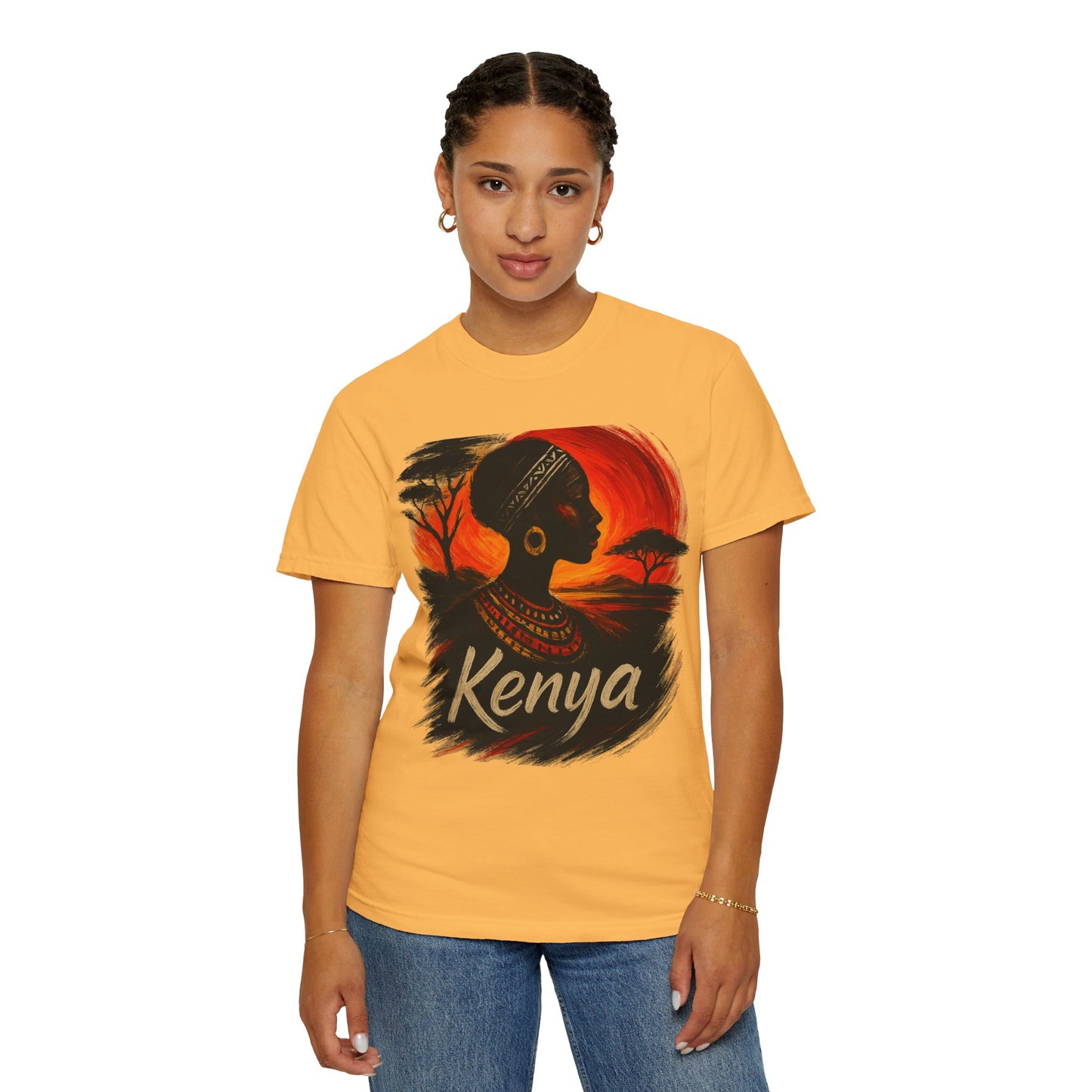 Kenya Heritage Art T-Shirt – Unisex Garment-Dyed Comfort Tee