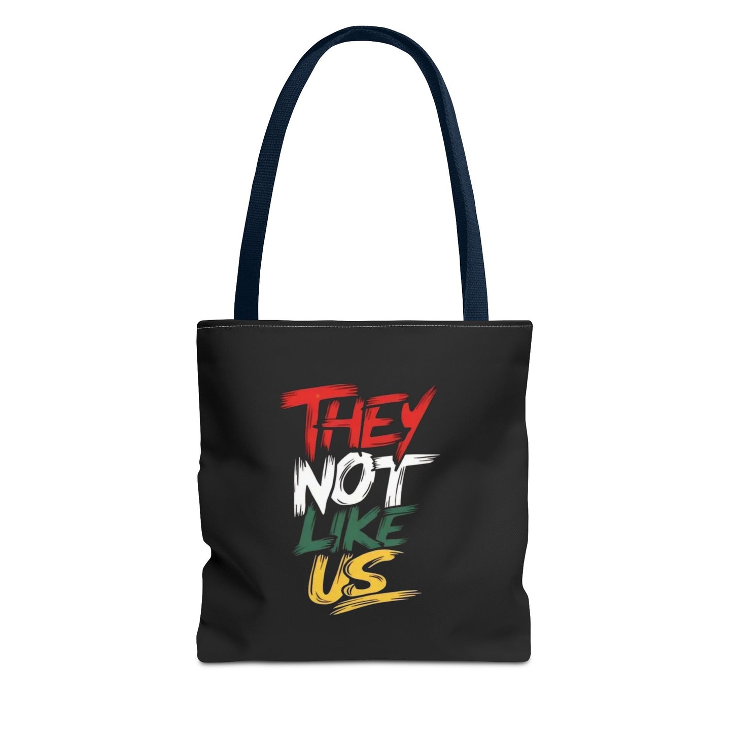 Vibrant Statement Tote Bag with 'They Not Like Us' Design, Eco-Friendly Shopping, Beach, Everyday Use, Gift for Friends