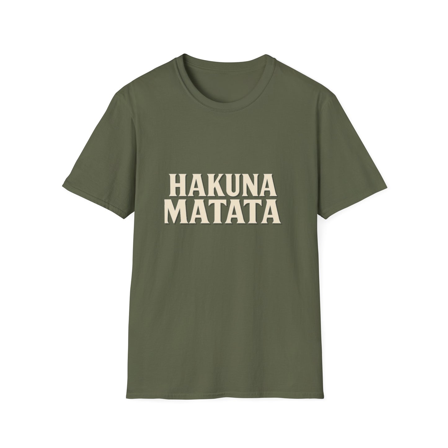 Hakuna Matata Unisex Softstyle T-Shirt, Motivational Tee, Gift for All Occasions, Relaxation Shirt, Fun Casual Wear