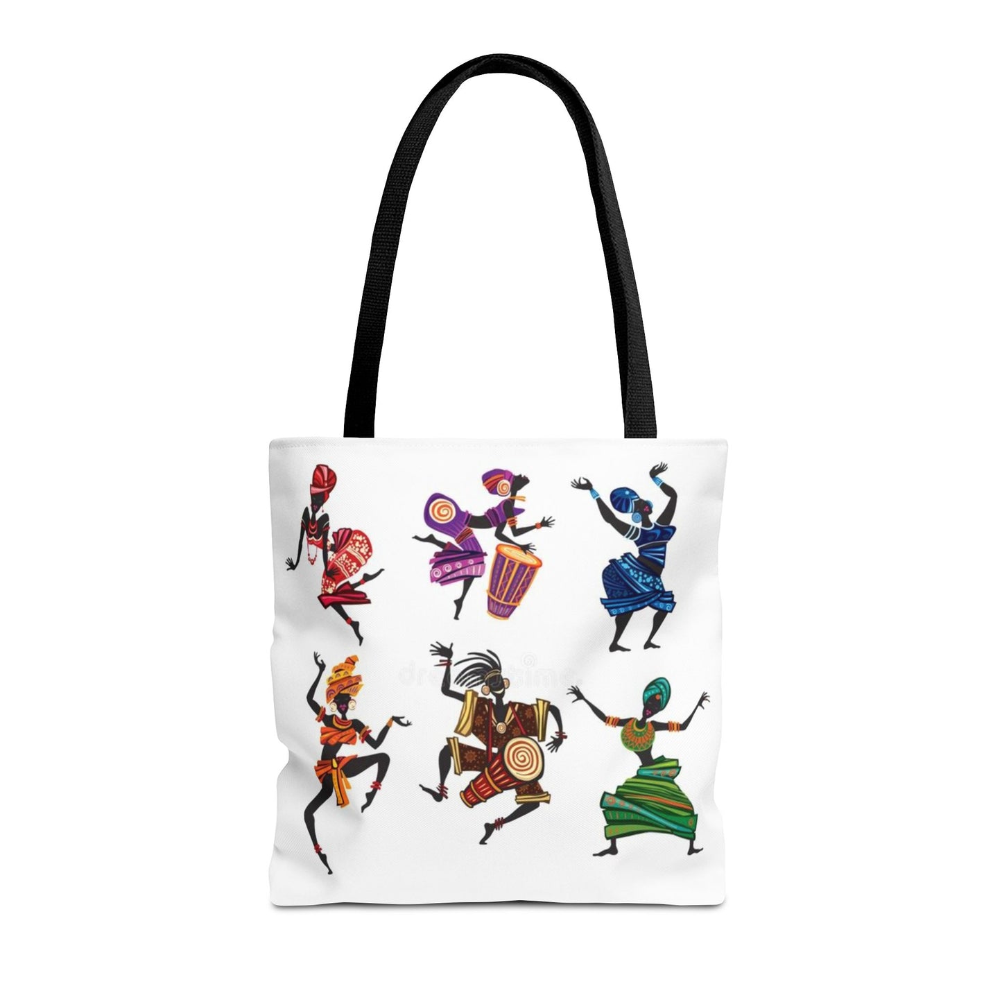 Afro Dance Vibes Tote Bag – Colorful African Dancers Print