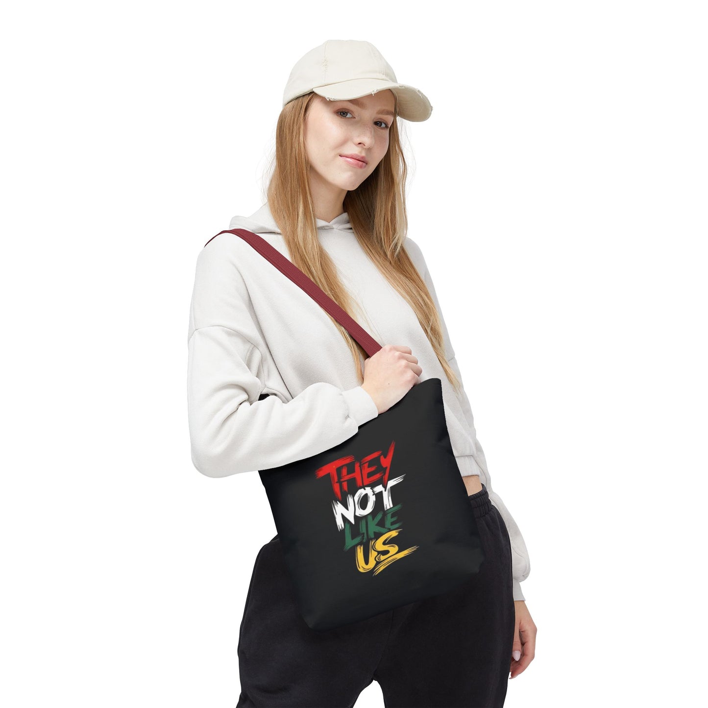 Vibrant Statement Tote Bag with 'They Not Like Us' Design, Eco-Friendly Shopping, Beach, Everyday Use, Gift for Friends