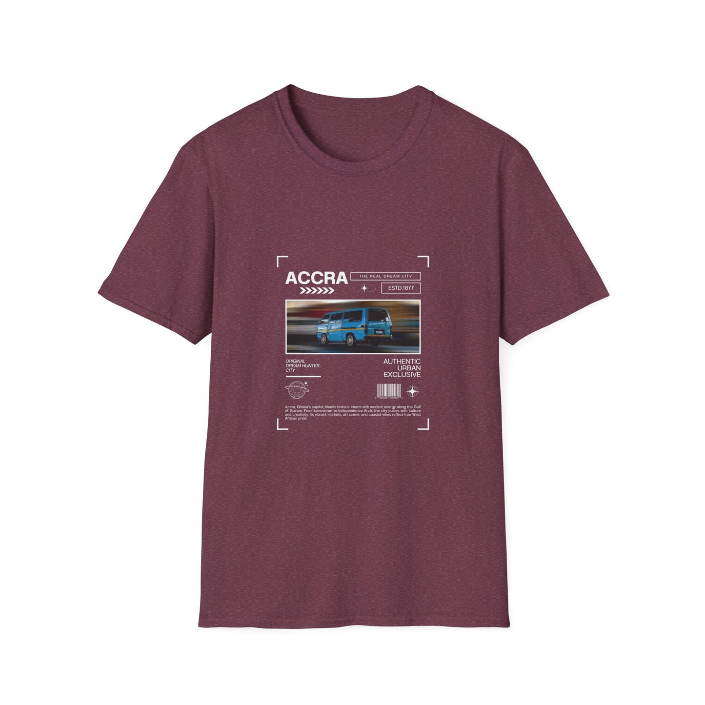 Cool Graphic T-Shirt with ACCRA Design, Vintage Style Tee, Unisex Casual Wear, Perfect Gift for Travelers, Birthday Gift, Unique Souvenir