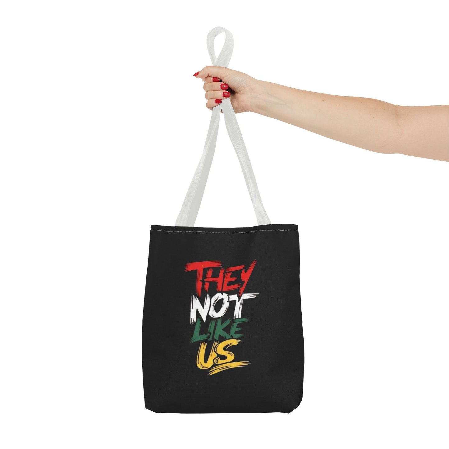 Vibrant Statement Tote Bag with 'They Not Like Us' Design, Eco-Friendly Shopping, Beach, Everyday Use, Gift for Friends