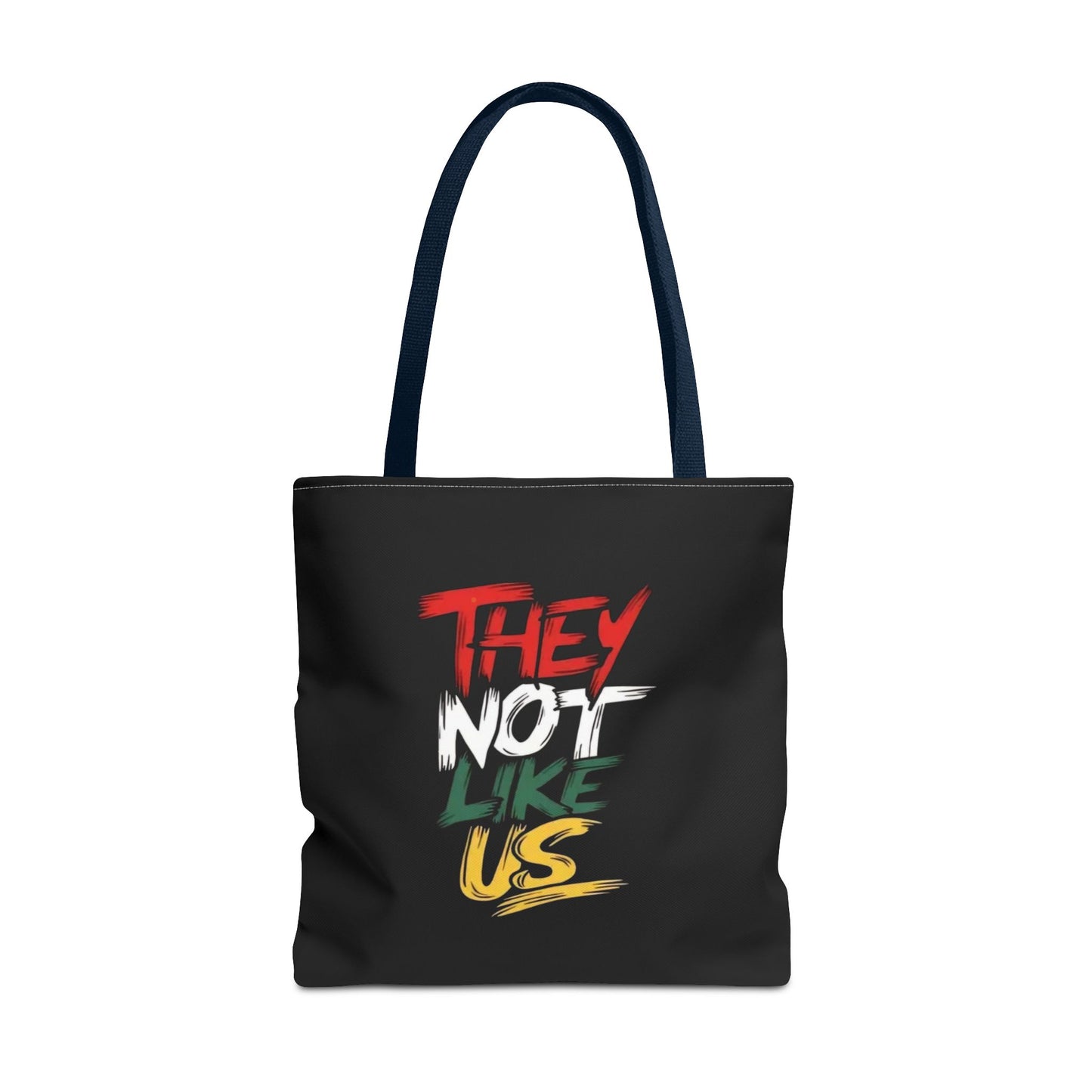 Vibrant Statement Tote Bag with 'They Not Like Us' Design, Eco-Friendly Shopping, Beach, Everyday Use, Gift for Friends