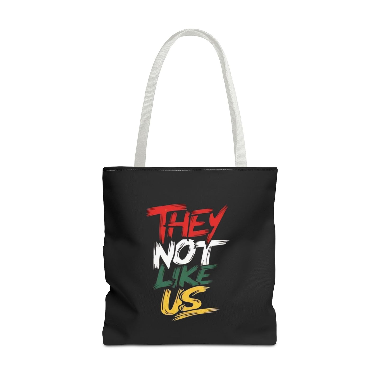 Vibrant Statement Tote Bag with 'They Not Like Us' Design, Eco-Friendly Shopping, Beach, Everyday Use, Gift for Friends