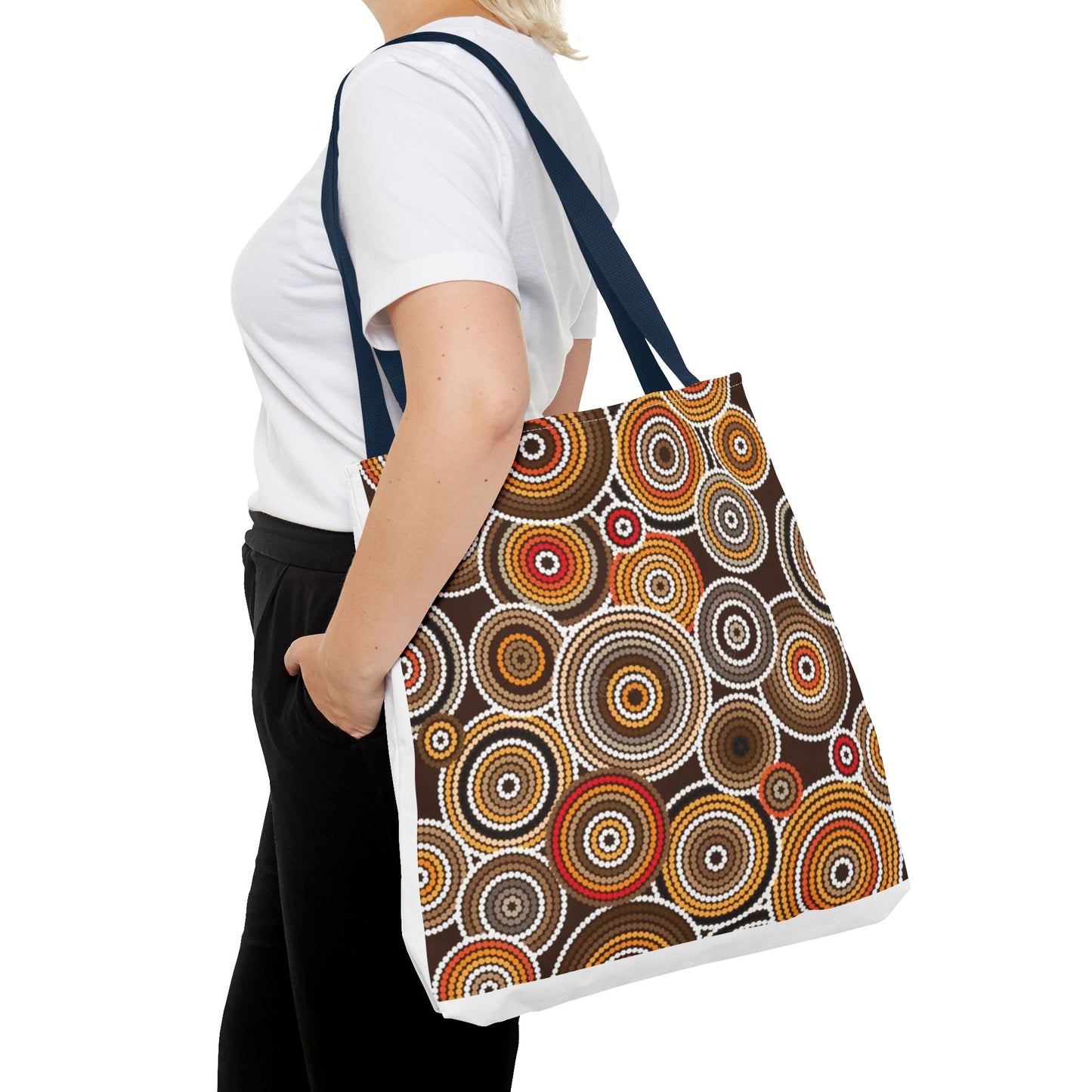 African Print Tote Bag – Echo Circles Pattern | Cultural Heritage Design