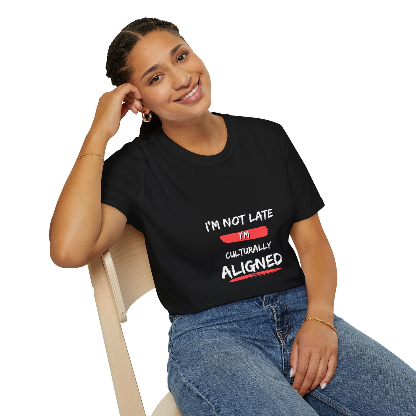Culturally Aligned Unisex T-Shirt, Fun Graphic Tee, Casual Wear, Unique Gift, Humor Shirt, Comfortable Everyday Style