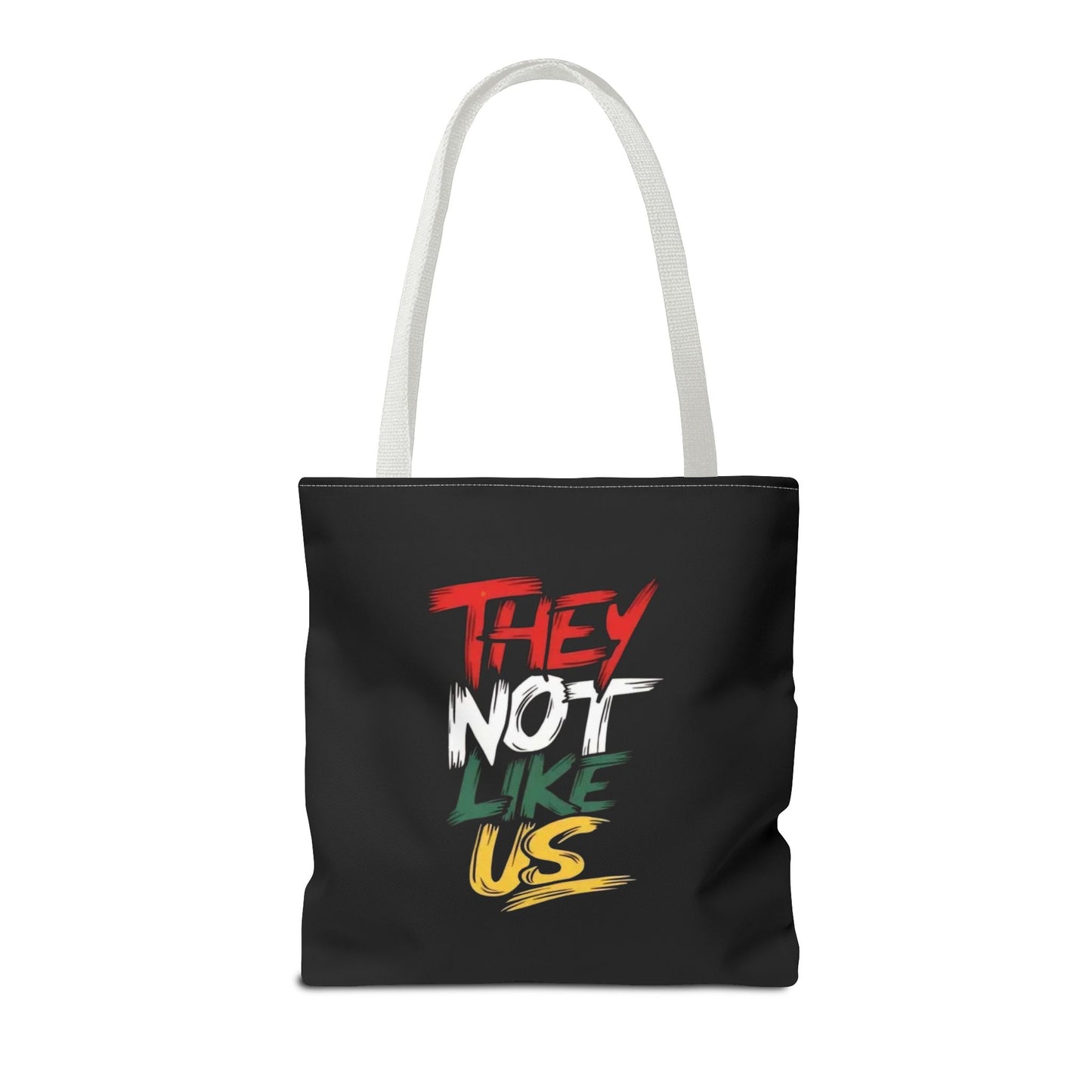 Vibrant Statement Tote Bag with 'They Not Like Us' Design, Eco-Friendly Shopping, Beach, Everyday Use, Gift for Friends