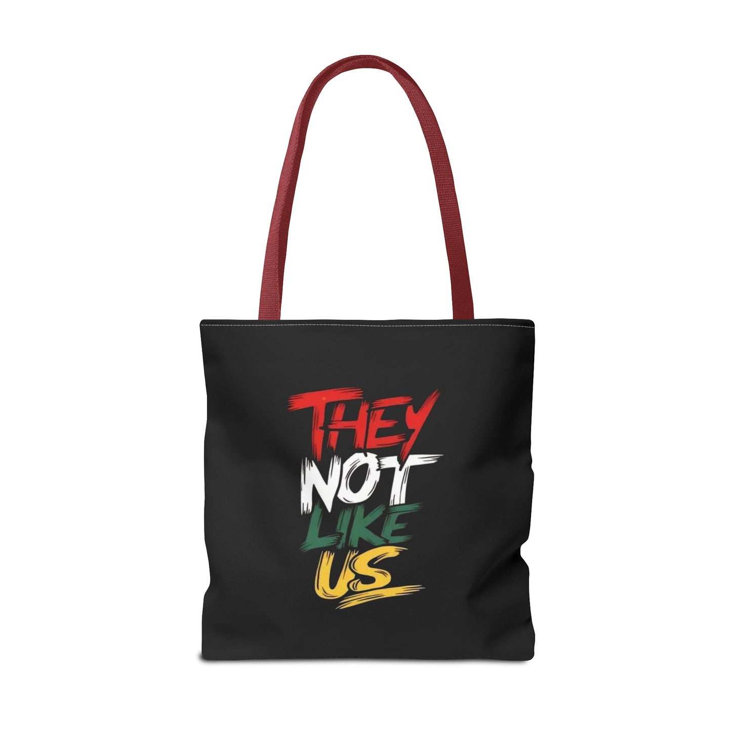 Vibrant Statement Tote Bag with 'They Not Like Us' Design, Eco-Friendly Shopping, Beach, Everyday Use, Gift for Friends