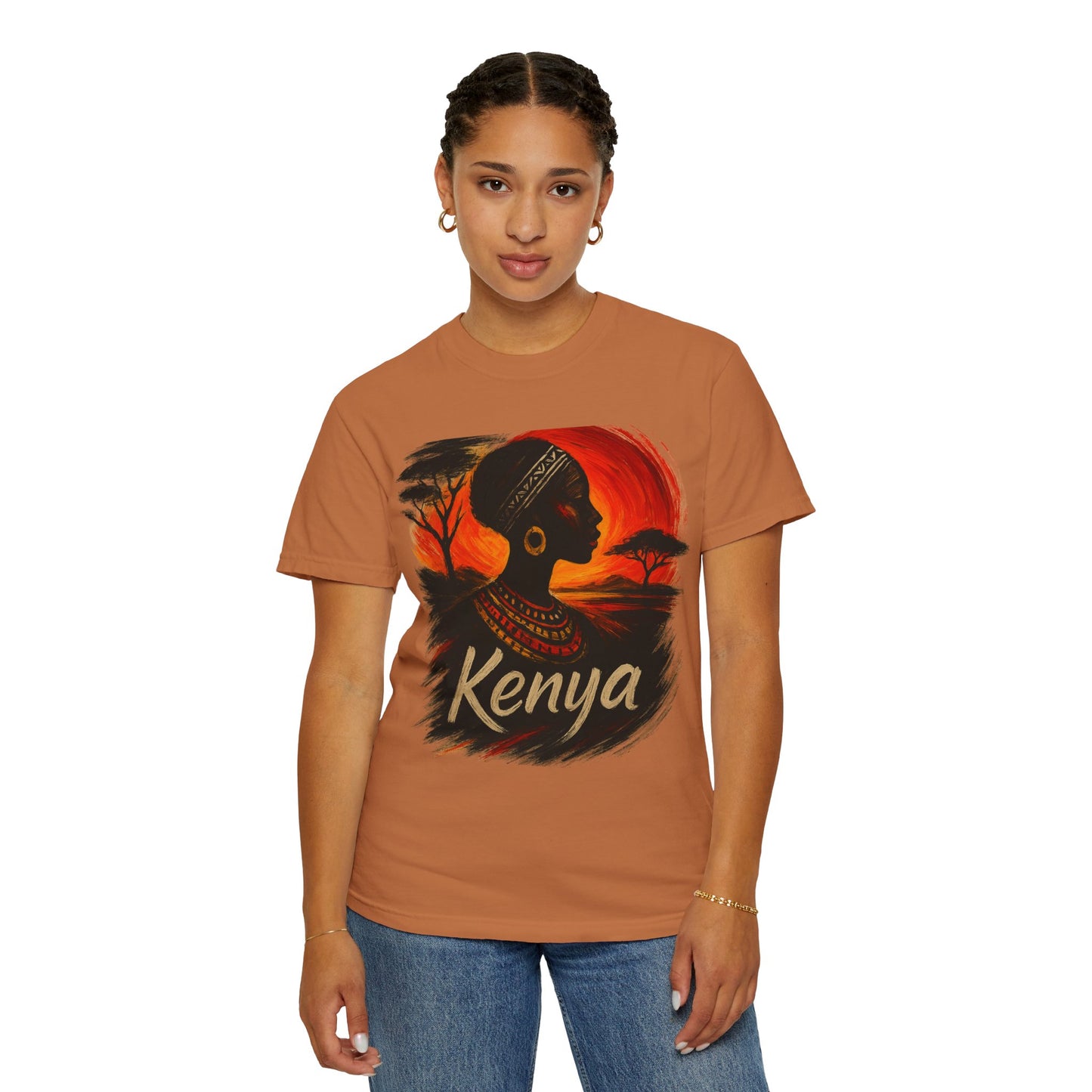 Kenya Heritage Art T-Shirt – Unisex Garment-Dyed Comfort Tee
