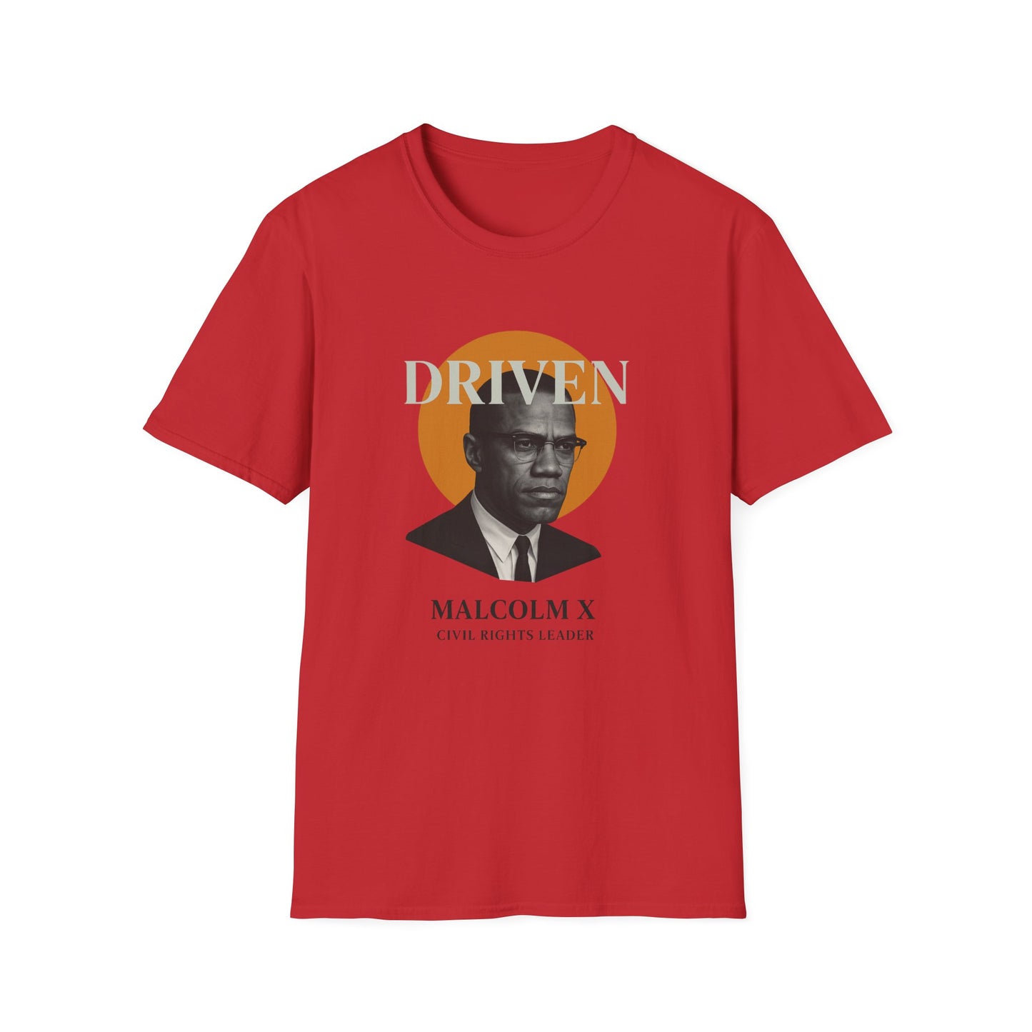 Driven Malcolm X Unisex Softstyle T-Shirt - Celebrate Civil Rights Leadership
