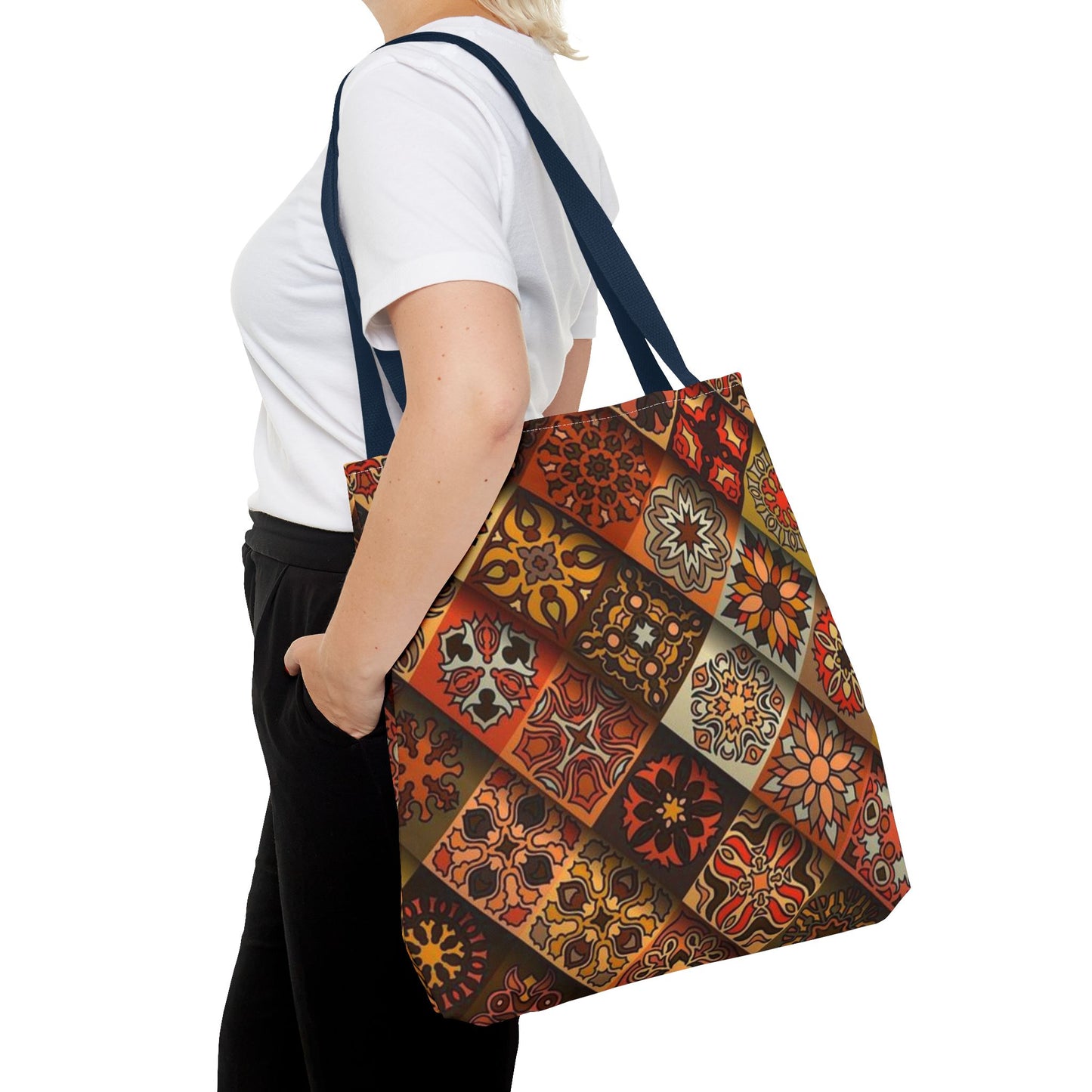 Ethnic Mosaic Art Tote Bag – Colorful, Durable, and Stylish
