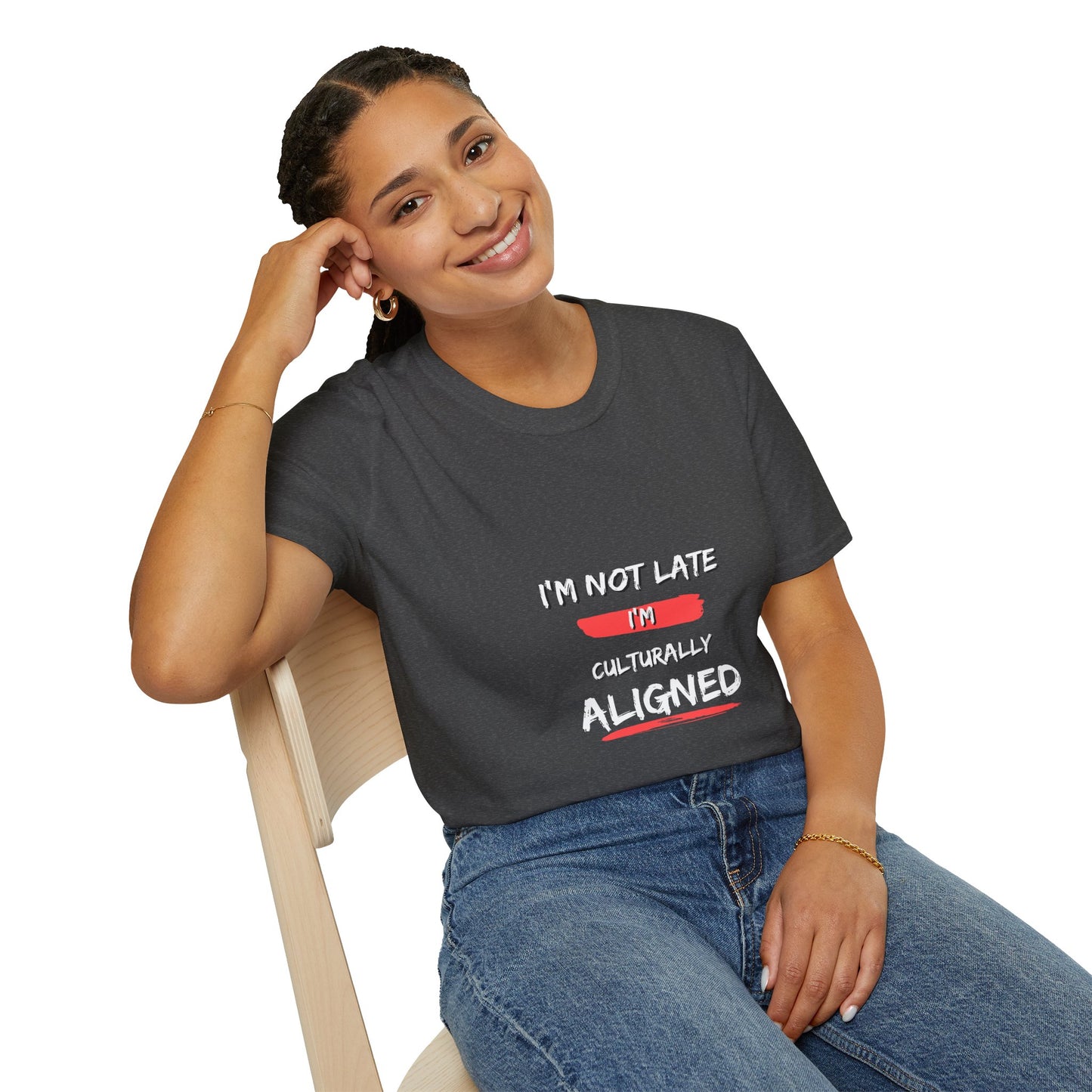 Culturally Aligned Unisex T-Shirt, Fun Graphic Tee, Casual Wear, Unique Gift, Humor Shirt, Comfortable Everyday Style