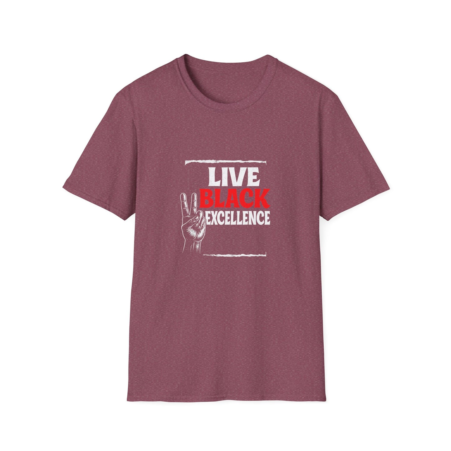 Unisex Softstyle T-Shirt - Live Black Excellence Tee, Casual Wear, Empowerment Shirt, Gift for Activists, Black History Month Apparel