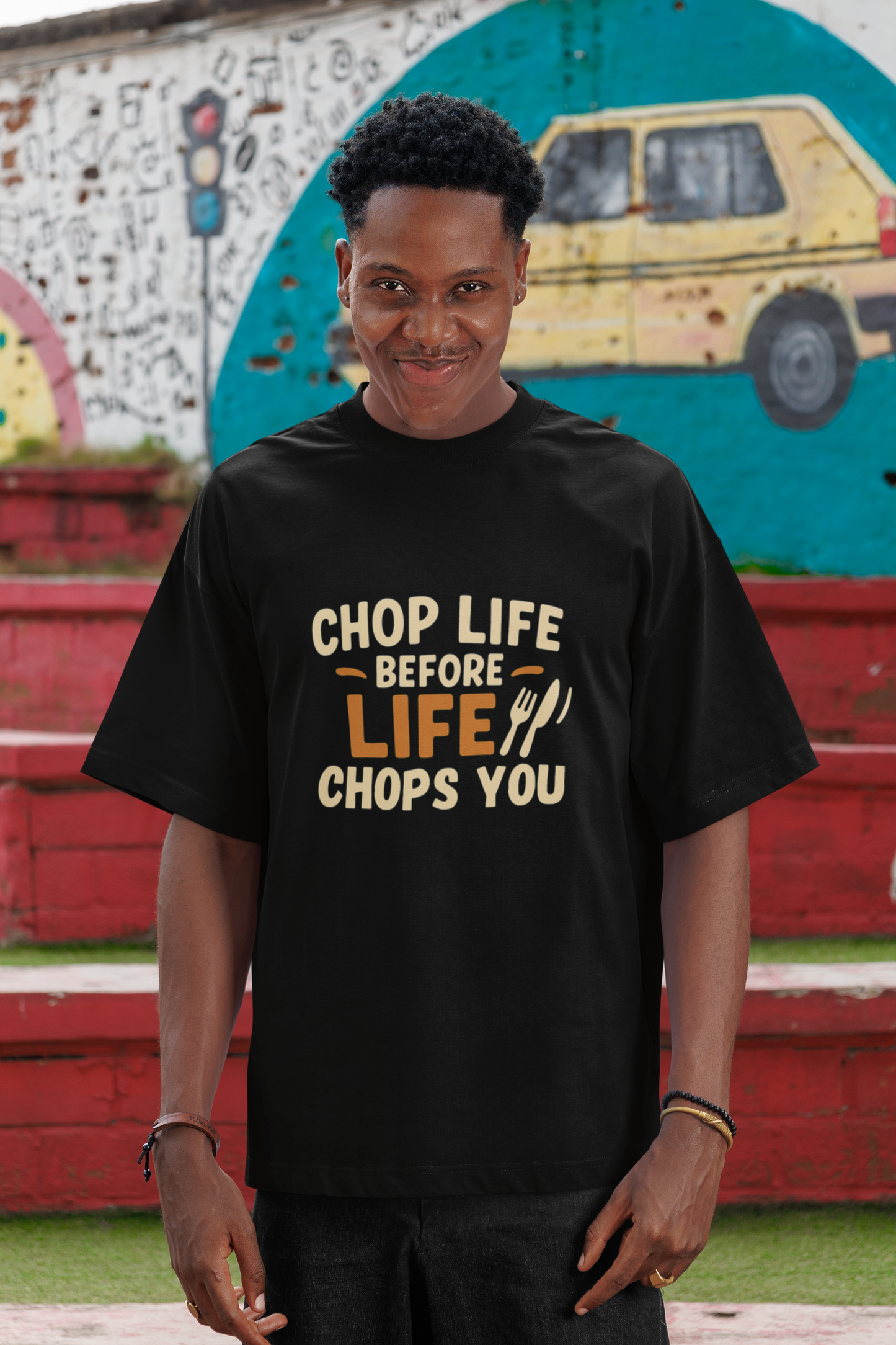 Chop Life Before Life Chops You T-shirt, Funny Cooking Tee, Unisex Humor Shirt, Gift for Food Lovers, Kitchen Apparel, Casual Wear