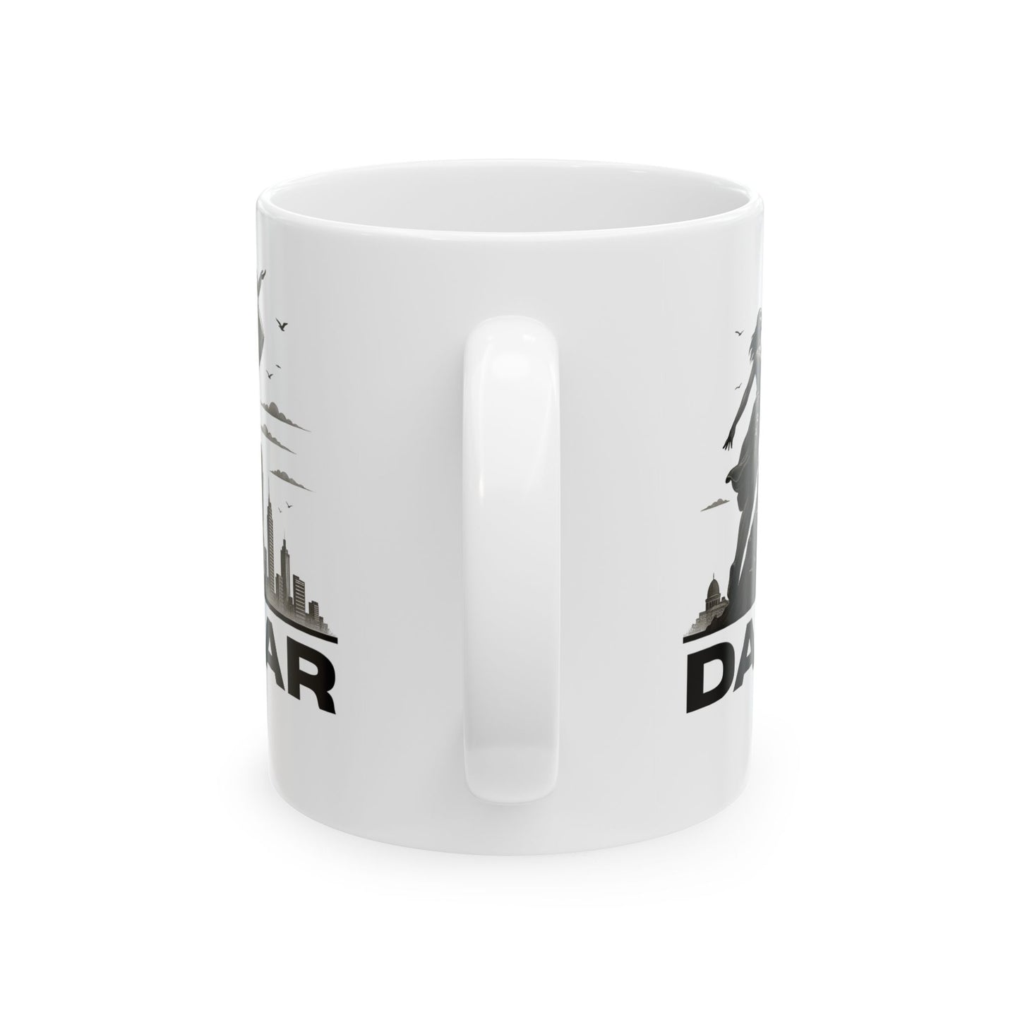 African Monument Statue Ceramic Mug - Perfect Gift for NYC Lovers, Travel Souvenir, Coffee Cup, Unique Kitchen Decor, 11oz & 15oz Options