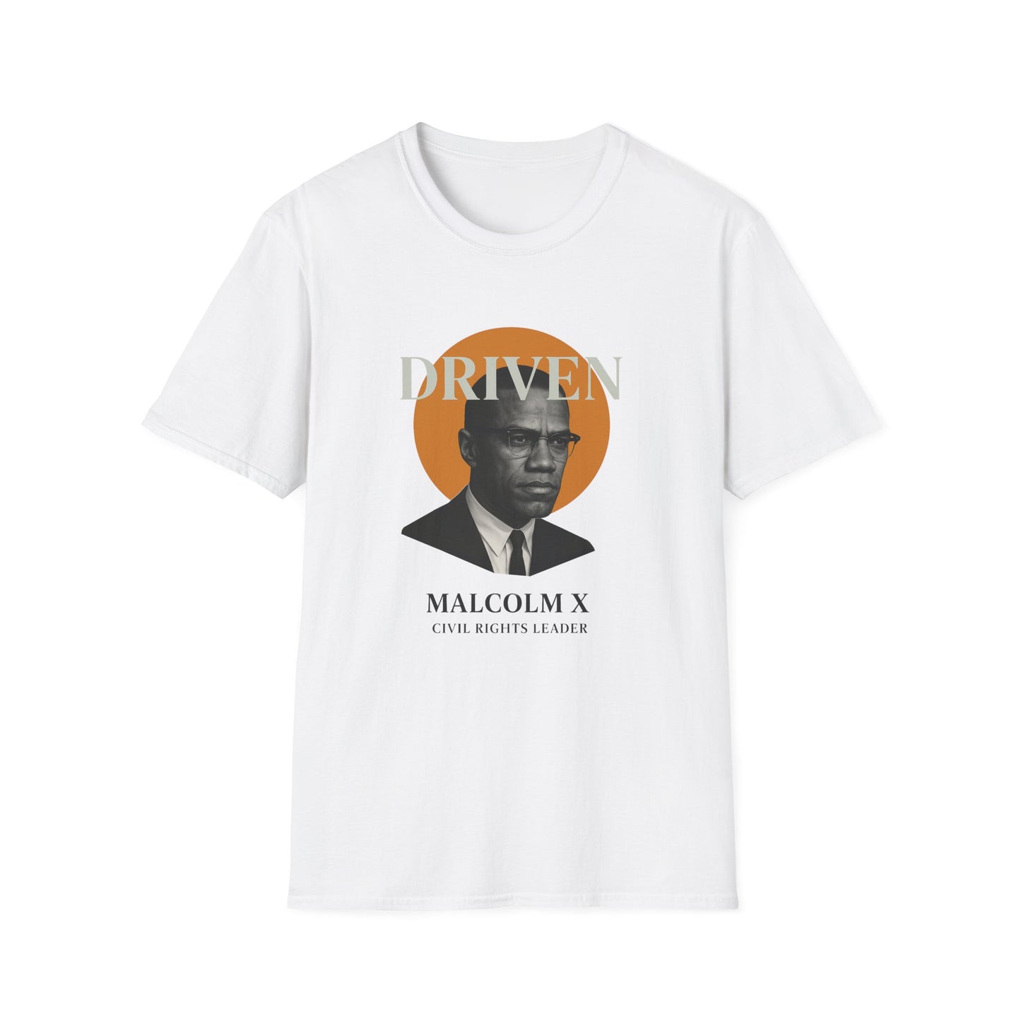 Driven Malcolm X Unisex Softstyle T-Shirt - Celebrate Civil Rights Leadership