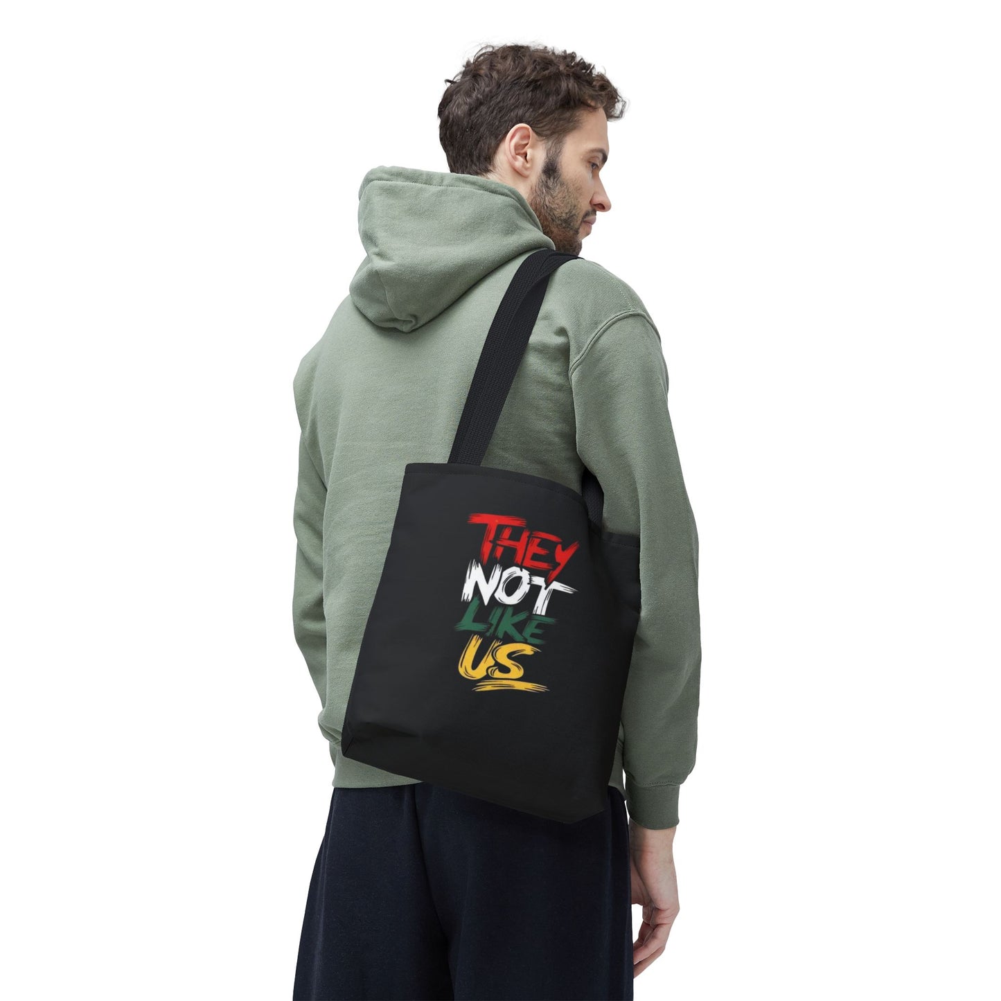 Vibrant Statement Tote Bag with 'They Not Like Us' Design, Eco-Friendly Shopping, Beach, Everyday Use, Gift for Friends