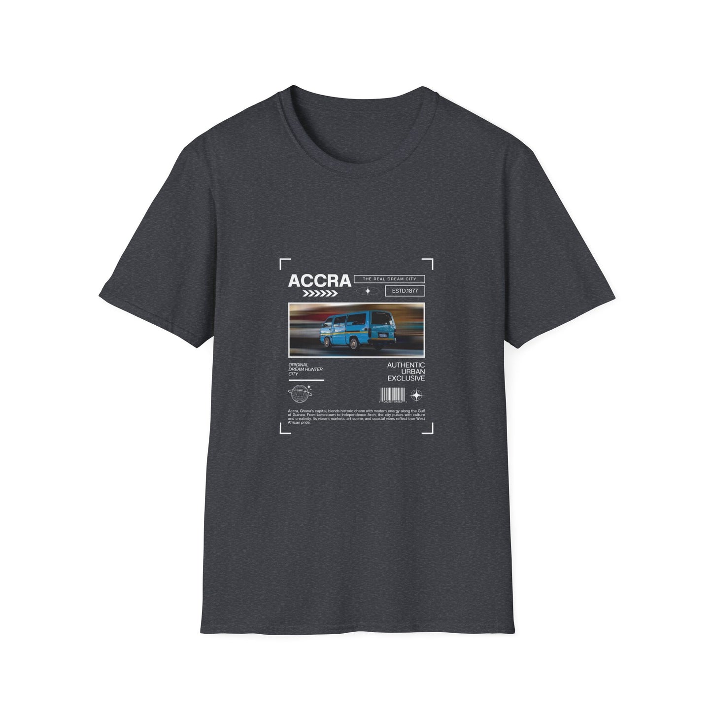 Cool Graphic T-Shirt with ACCRA Design, Vintage Style Tee, Unisex Casual Wear, Perfect Gift for Travelers, Birthday Gift, Unique Souvenir