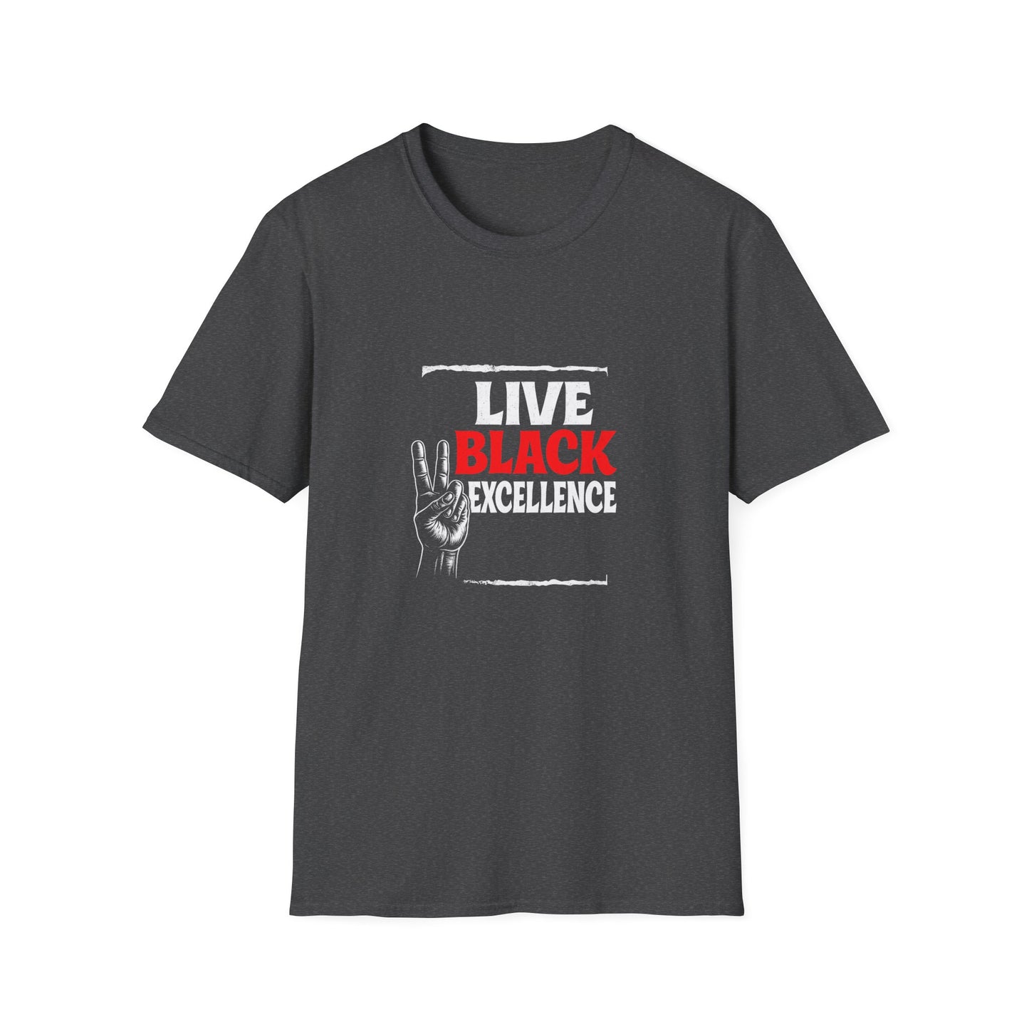 Unisex Softstyle T-Shirt - Live Black Excellence Tee, Casual Wear, Empowerment Shirt, Gift for Activists, Black History Month Apparel