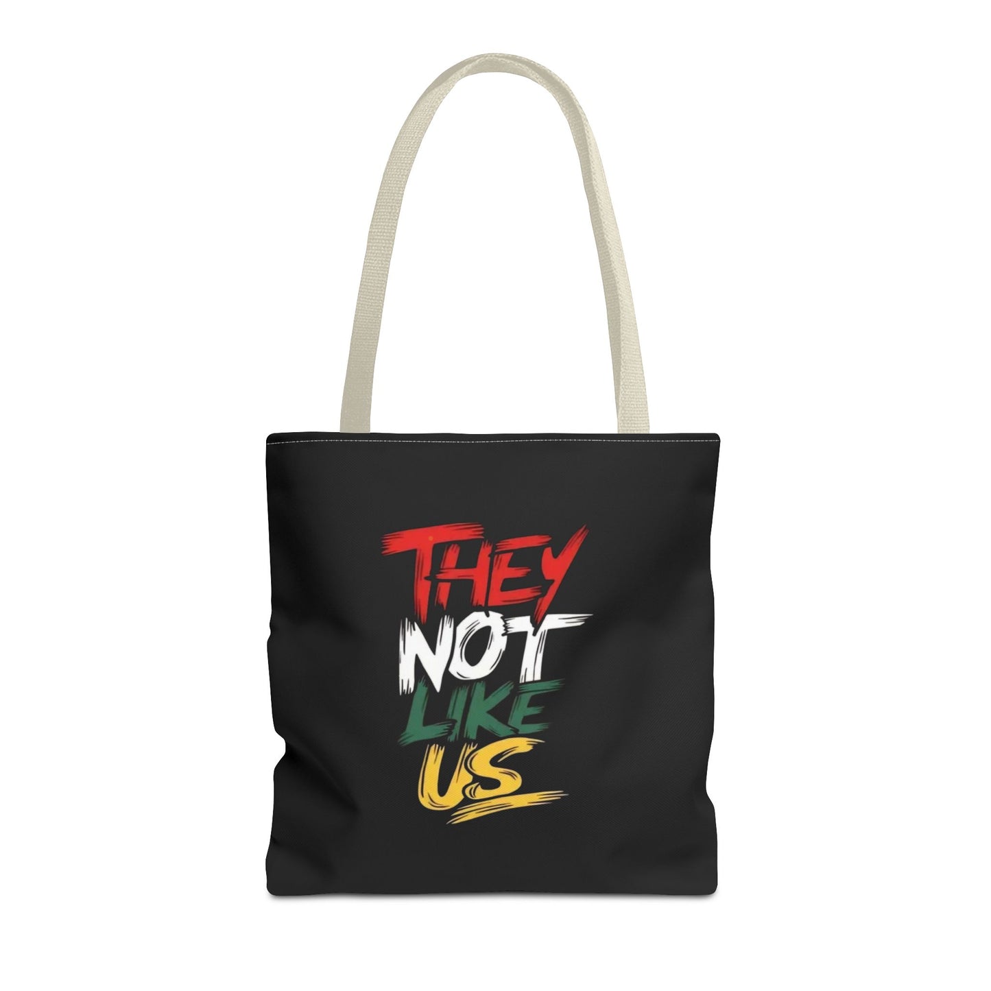 Vibrant Statement Tote Bag with 'They Not Like Us' Design, Eco-Friendly Shopping, Beach, Everyday Use, Gift for Friends