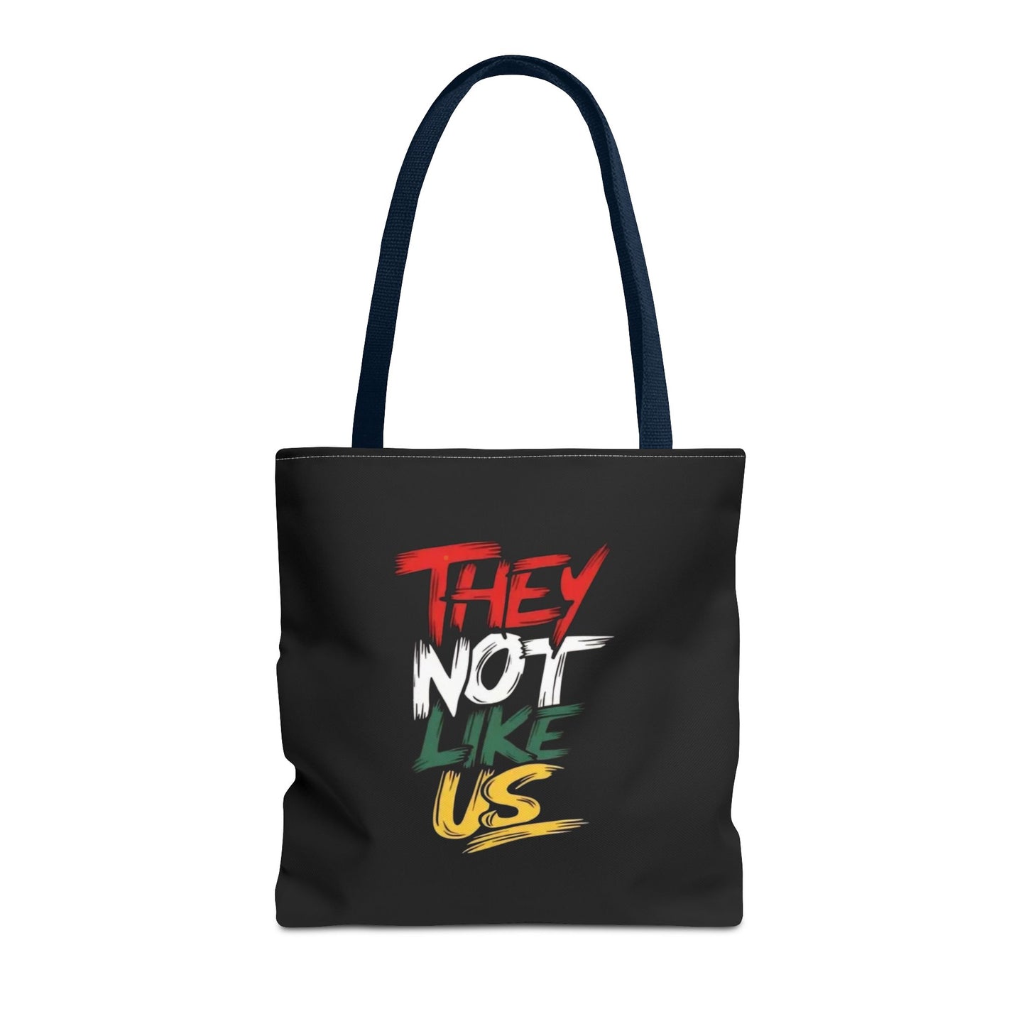 Vibrant Statement Tote Bag with 'They Not Like Us' Design, Eco-Friendly Shopping, Beach, Everyday Use, Gift for Friends