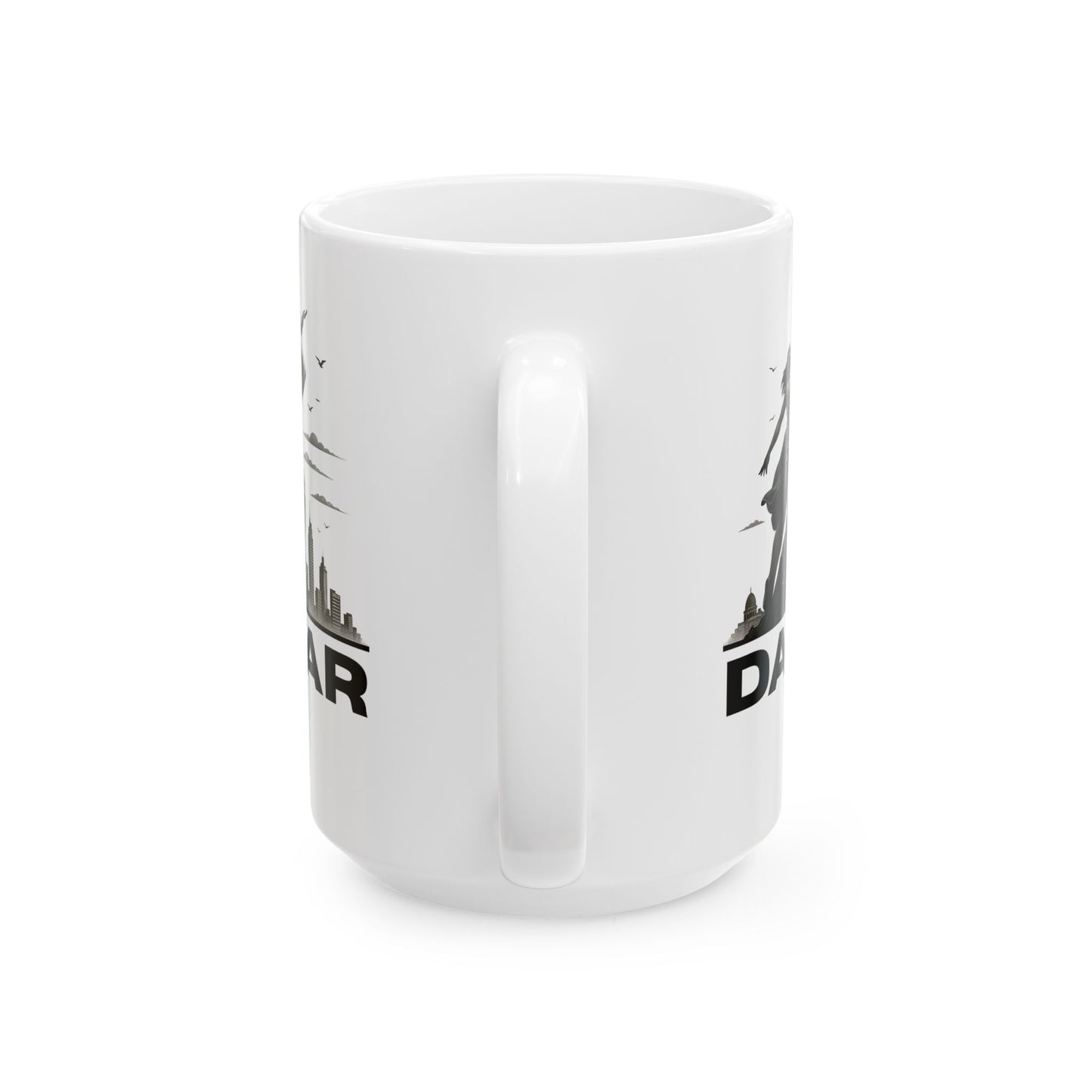 African Monument Statue Ceramic Mug - Perfect Gift for NYC Lovers, Travel Souvenir, Coffee Cup, Unique Kitchen Decor, 11oz & 15oz Options