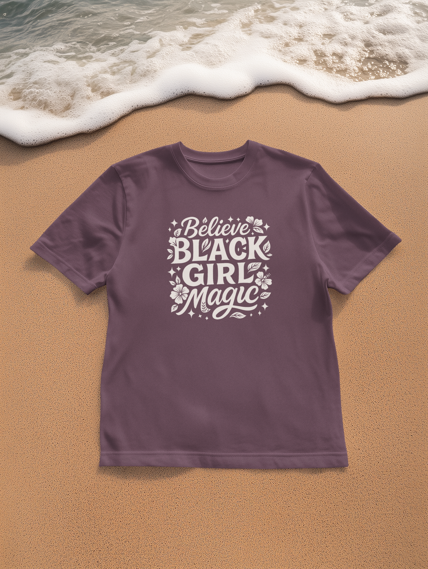 Unisex 'Believe in Black Girl Magic' Garment-Dyed T-Shirt, Empowerment Tee, Gift for Sisters, Moms, Black History Month