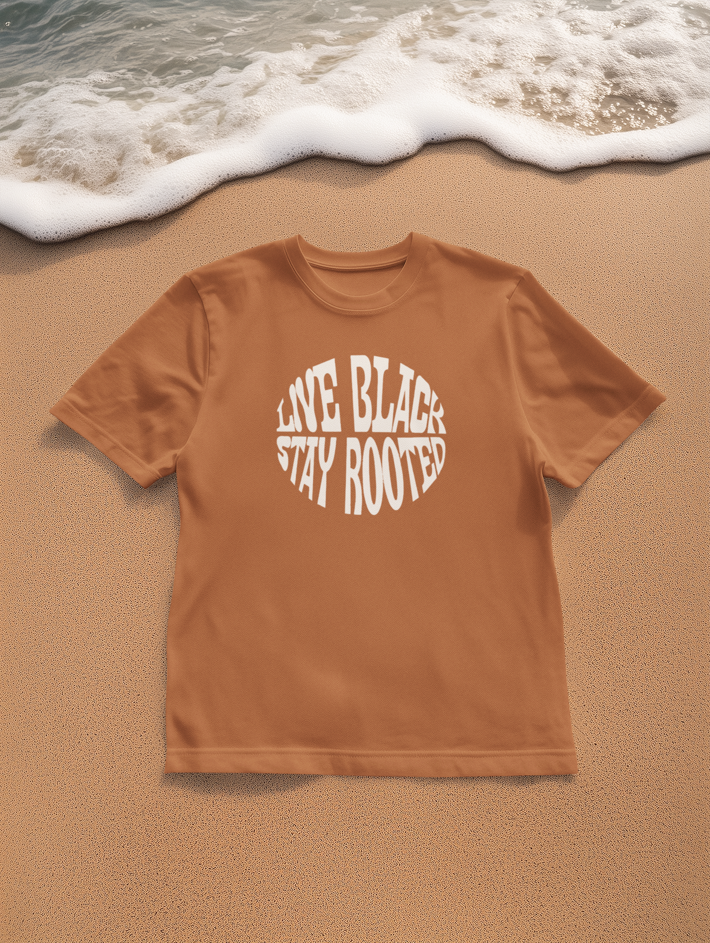 Live Black Stay Rooted Garment-Dyed Unisex T-Shirt | Soft & Stylish Tee | Perfect for Casual Wear, Gifts, Holidays, Everyday Comfort