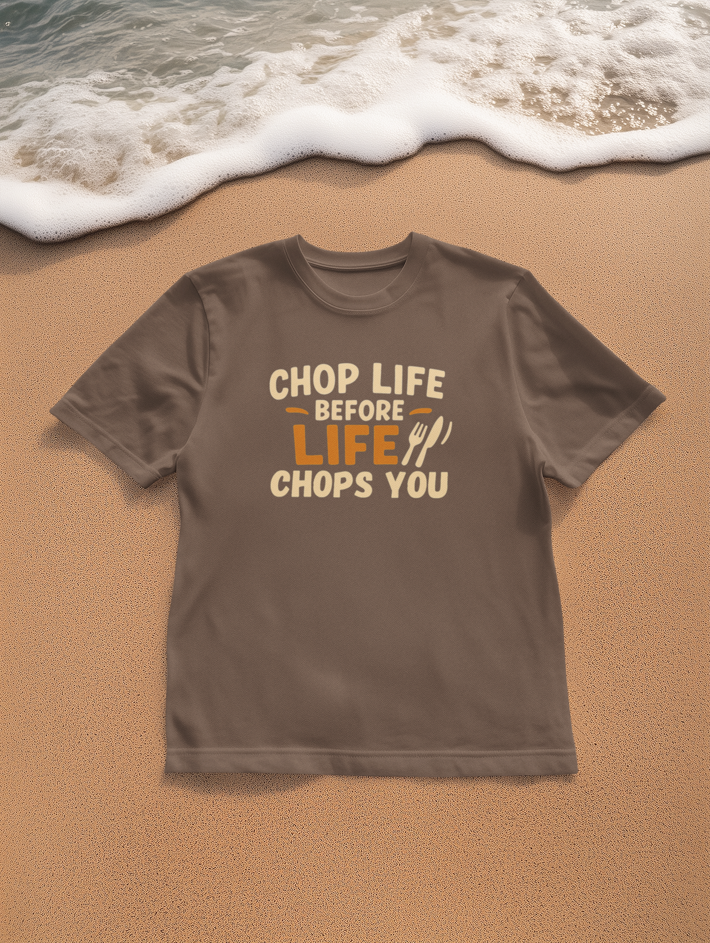 Chop Life Before Life Chops You T-shirt, Funny Cooking Tee, Unisex Humor Shirt, Gift for Food Lovers, Kitchen Apparel, Casual Wear