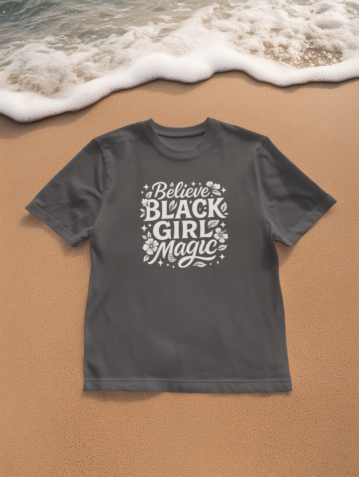 Unisex 'Believe in Black Girl Magic' Garment-Dyed T-Shirt, Empowerment Tee, Gift for Sisters, Moms, Black History Month