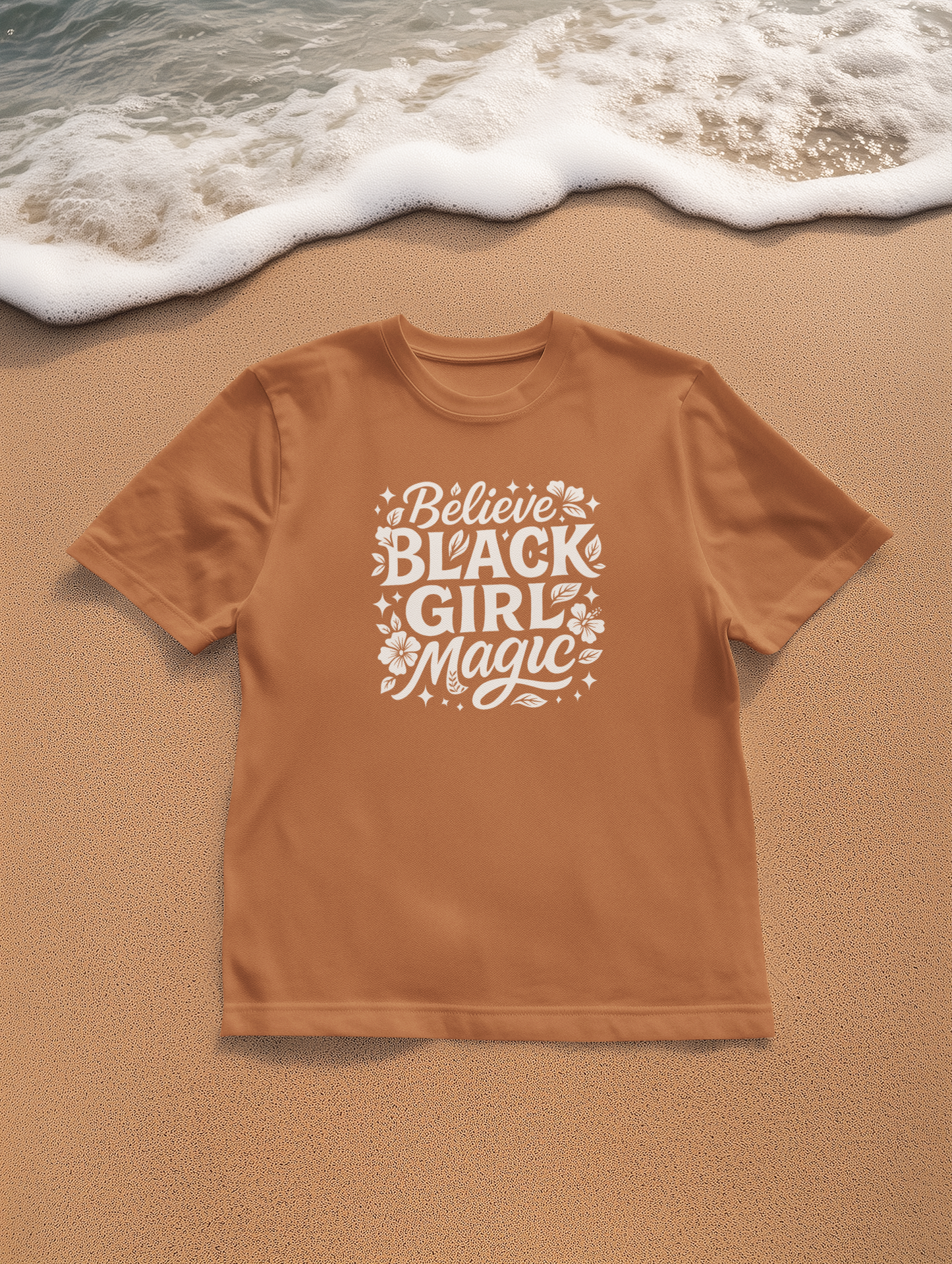 Unisex 'Believe in Black Girl Magic' Garment-Dyed T-Shirt, Empowerment Tee, Gift for Sisters, Moms, Black History Month