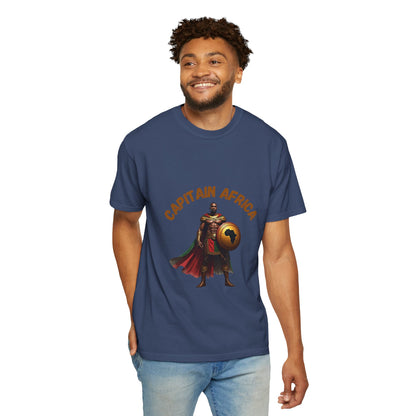 Captain Africa Unisex Garment-Dyed T-Shirt - Bold Graphic Tee for Adventurers