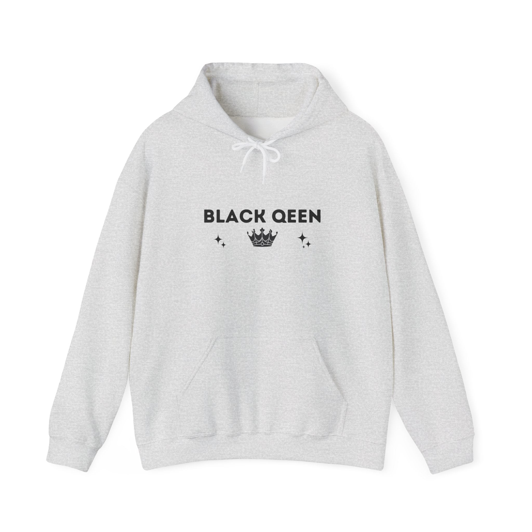 Black Queen Hooded Sweatshirt - Cozy Unisex Heavy Blend for Empowerment