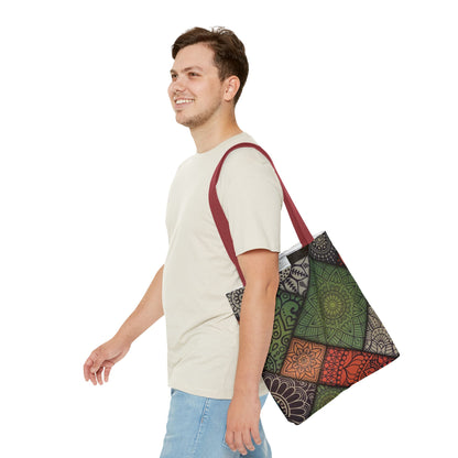 Ethnic Mosaic Art Tote Bag – Colorful, Durable, and Stylish