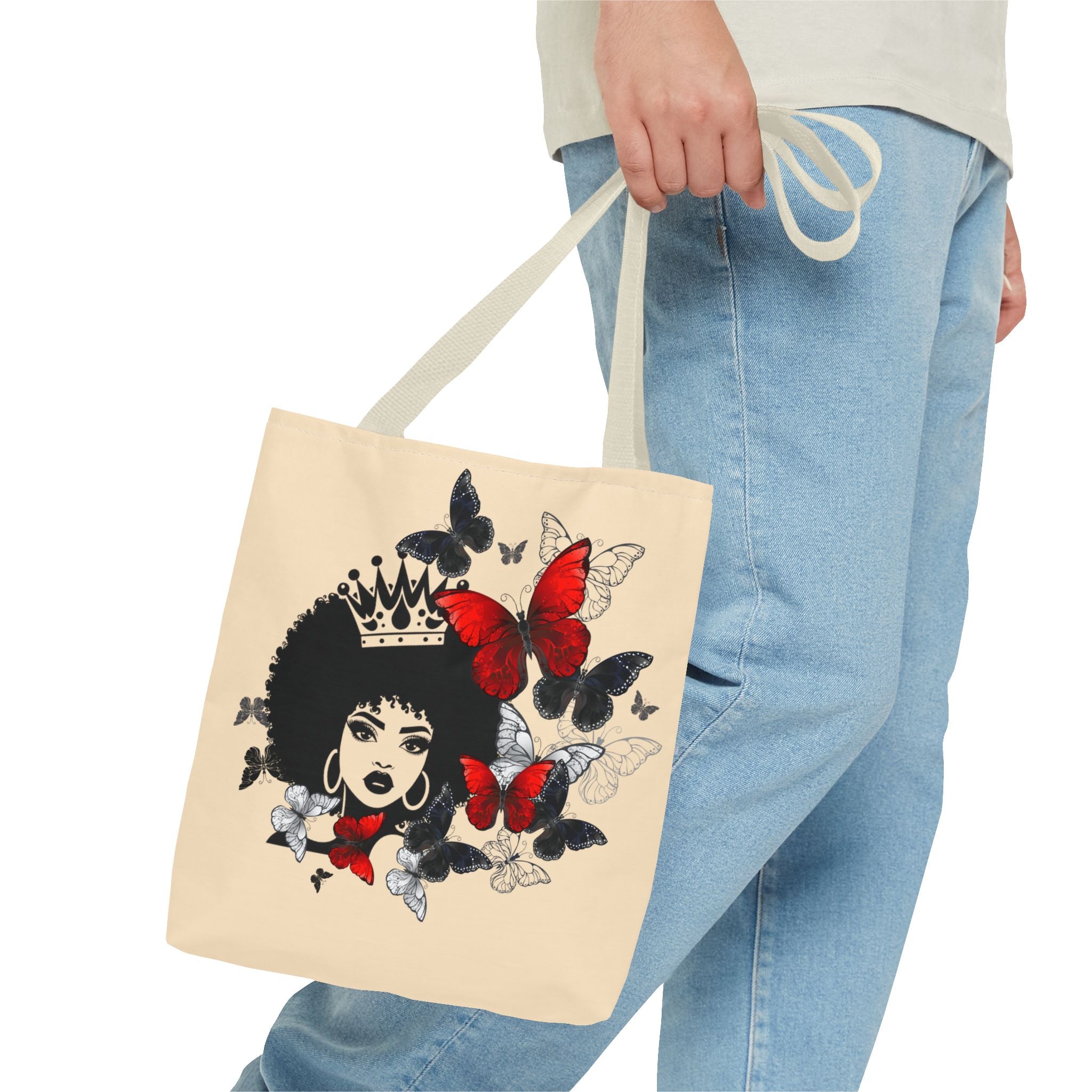 Queen Butterfly Ethnic Art Tote Bag