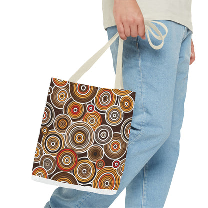 African Print Tote Bag – Echo Circles Pattern | Cultural Heritage Design