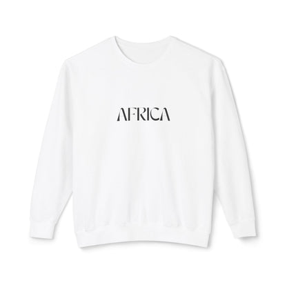 Minimalist AFRICA Typography Sweatshirt, Casual Wear, Travel Souvenir, Gift Idea
