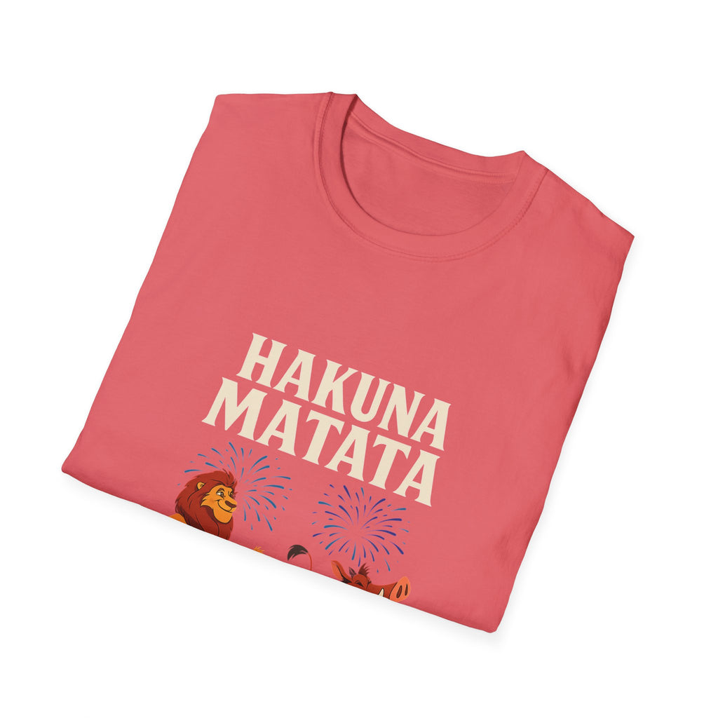 Hakuna Matata Tee, Unisex Softstyle T-Shirt, Fun Graphic Shirt, Gift for Friends, Casual Wear, Summer Tee, Disney Inspired