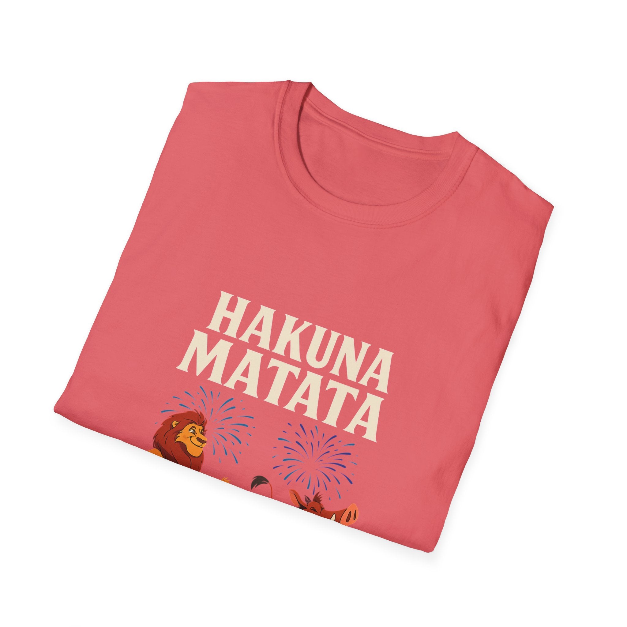 Hakuna Matata Tee, Unisex Softstyle T-Shirt, Fun Graphic Shirt, Gift for Friends, Casual Wear, Summer Tee, Disney Inspired