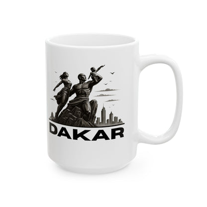 African Monument Statue Ceramic Mug - Perfect Gift for NYC Lovers, Travel Souvenir, Coffee Cup, Unique Kitchen Decor, 11oz & 15oz Options