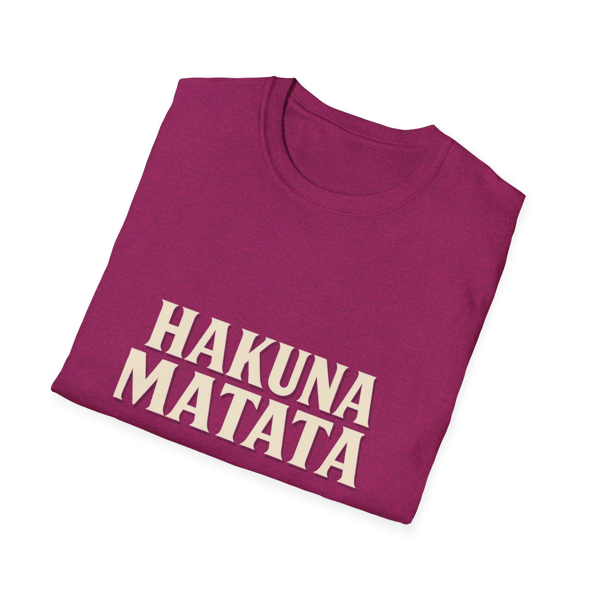 Hakuna Matata Unisex Softstyle T-Shirt, Motivational Tee, Gift for All Occasions, Relaxation Shirt, Fun Casual Wear
