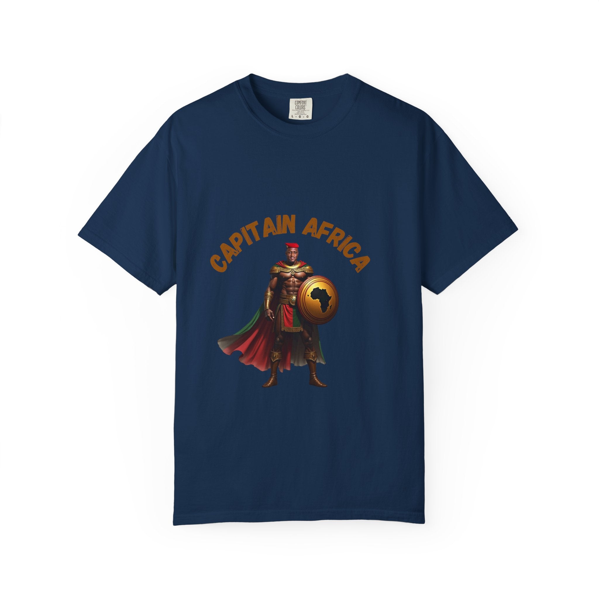 Captain Africa Unisex Garment-Dyed T-Shirt - Bold and Cultural Statement Tee