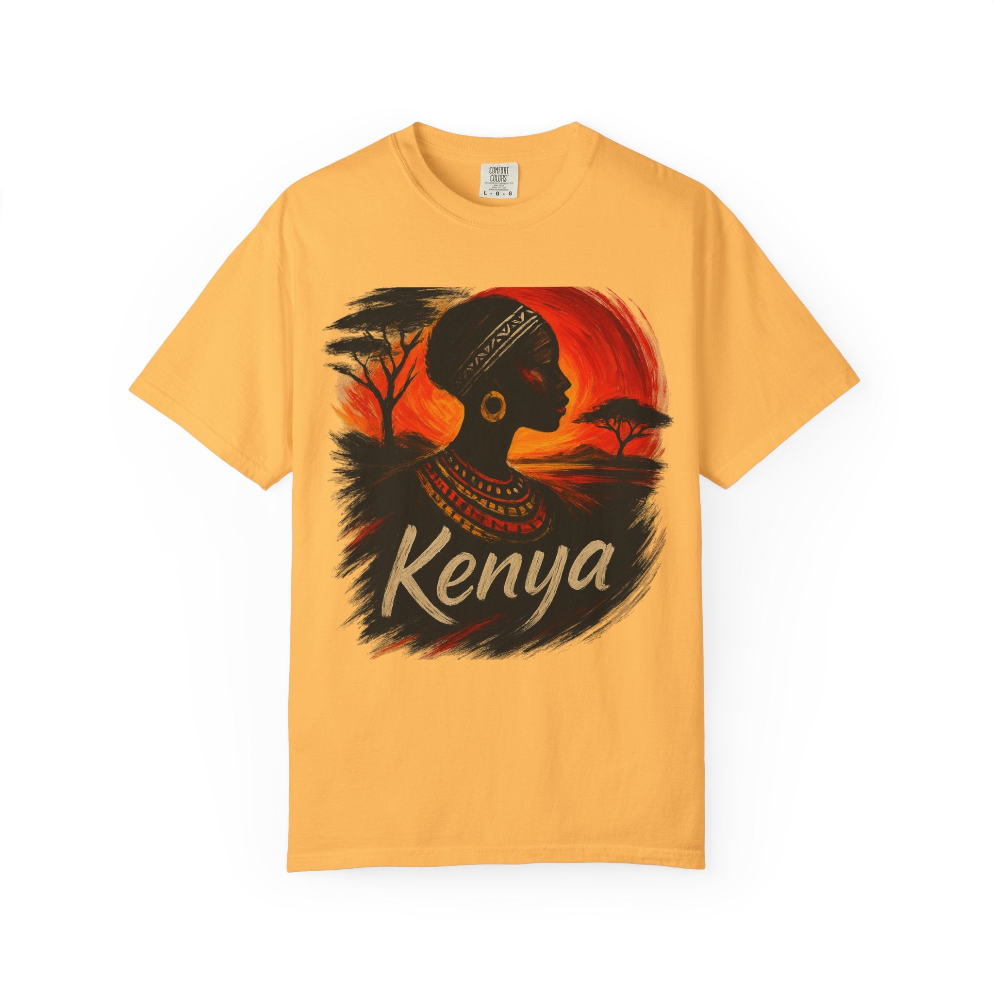 Kenya Sunset Unisex Tee - African Culture Inspired T-Shirt