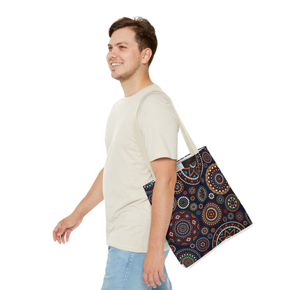 African Print Tote Bag – Echo Circles Pattern | Cultural Heritage Design